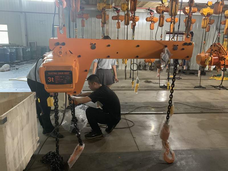 保定力德爾吊索具雙鉤葫蘆安裝打包