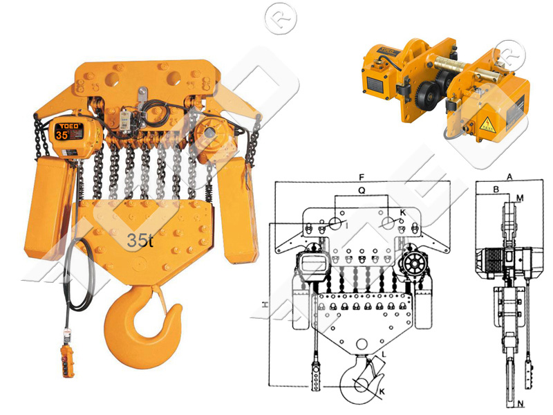 保定力德爾35噸環(huán)鏈電動葫蘆